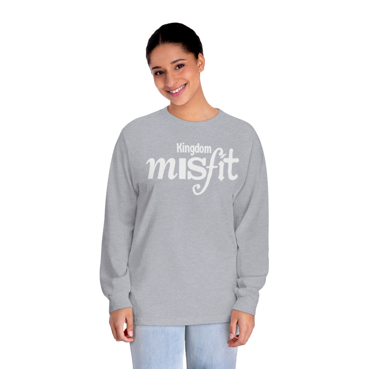 Kingdom Misfit (Text) - Unisex Classic Long Sleeve T-Shirt - Image 8