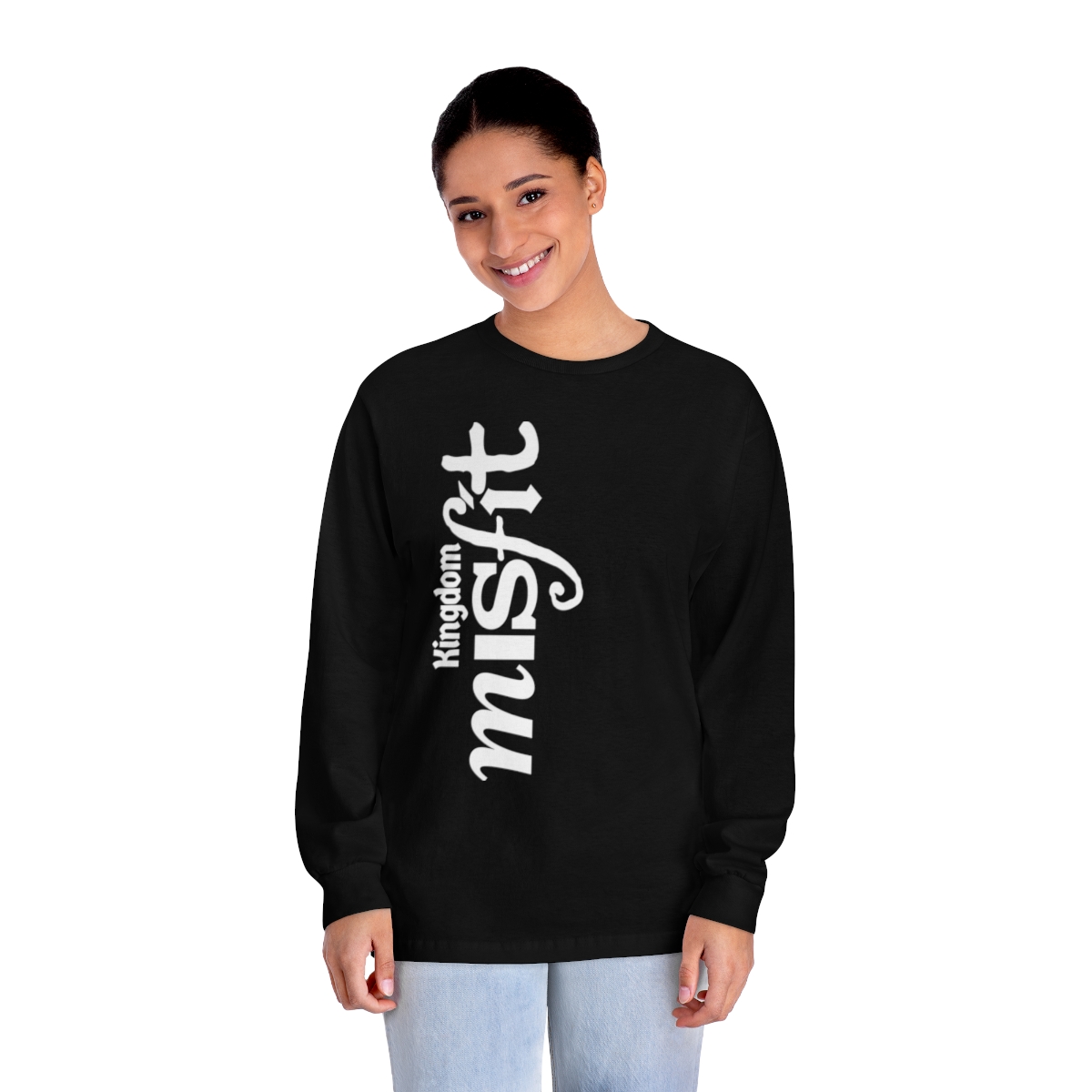 Kingdom Misfit (Text/Vertical) - Unisex Classic Long Sleeve T-Shirt